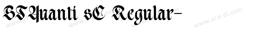 STYuanti sC Regular字体转换